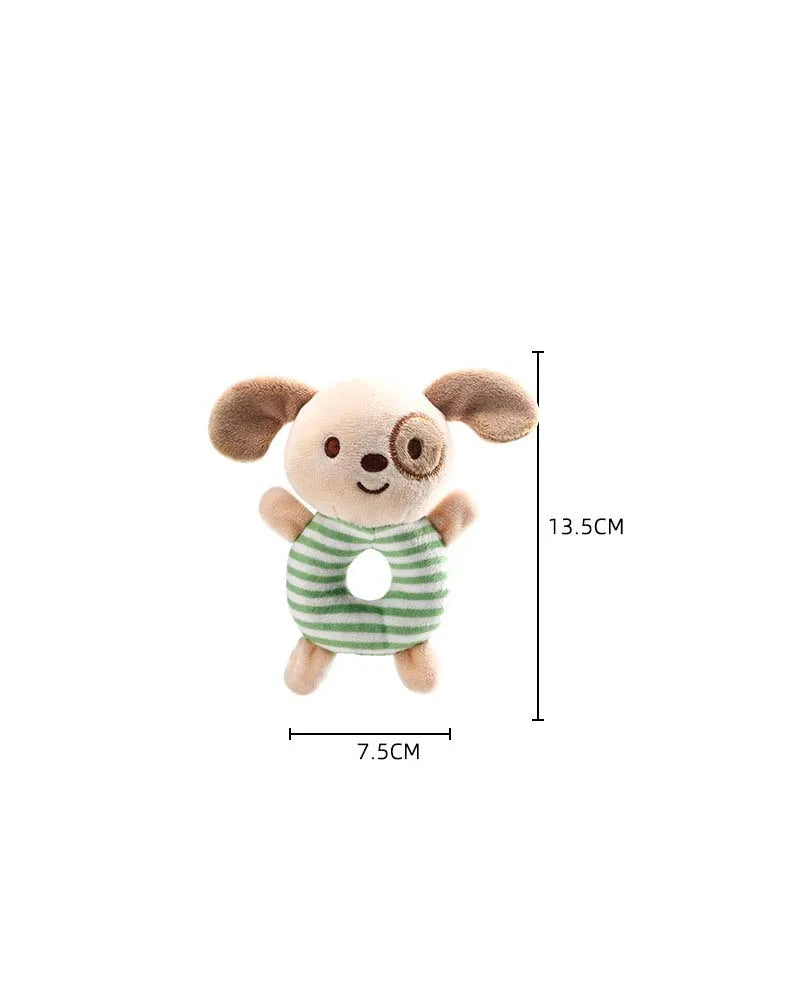 Plush Baby Rattle Toy – Soft Animal Hand Ring for Newborns