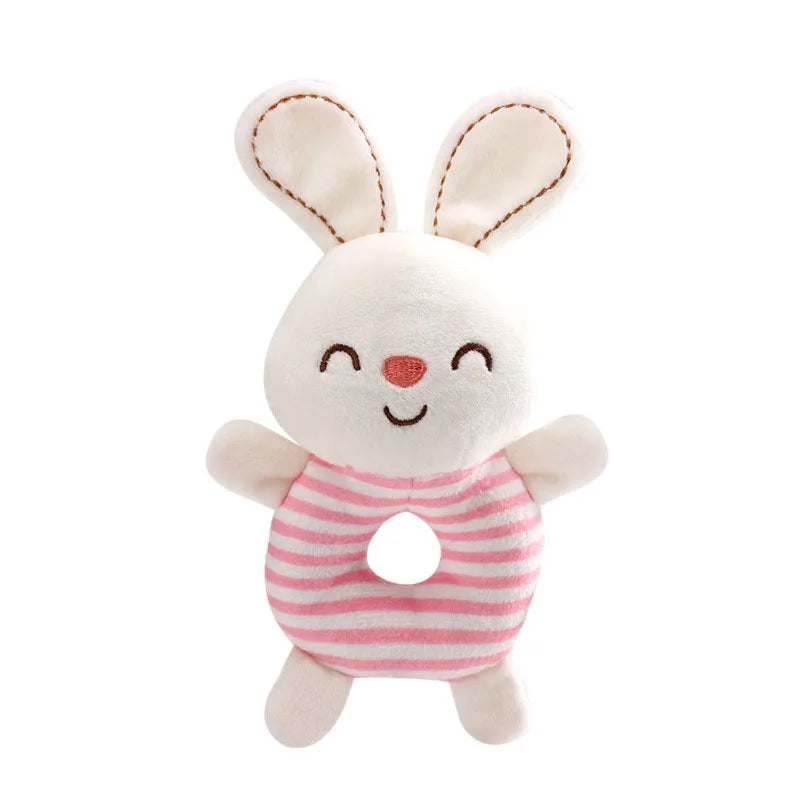 Plush Baby Rattle Toy – Soft Animal Hand Ring for Newborns